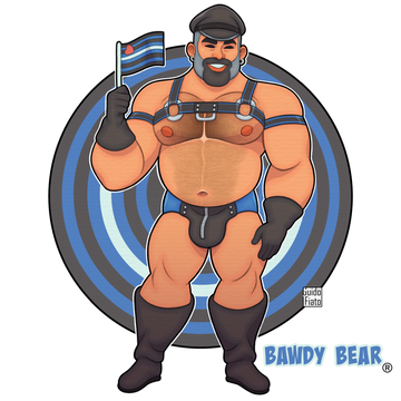 Bawdy Bear in Leather / Duffel Bag